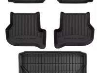 Set Covorase Auto Cauciuc Negro Skoda Octavia 2 2004-2013 Pro Line Tip Tavita 3D 3D407145 + Tavita Portbagaj Negro Skoda Octavia 2 2004-2013 Hatchback / Liftback TM401242