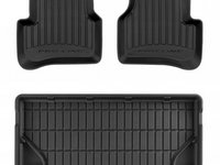 Set Covorase Auto Cauciuc Negro Volkswagen Passat B7 2010-2014 Combi Pro Line Tip Tavita 3D 3D407077 + Tavita Portbagaj Negro Volkswagen Passat B7 2010-2014 Combi TM403475