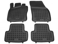 Set covorase auto din cauciuc Seat Ateca 07.2016-, presuri BestAutoVest, negre, 4 buc, din polietilena , cu martine inaltata, tip tavita