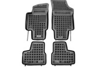 Set covorase auto din cauciuc SEAT MII, 05.2012-, Skoda CITIGO, 05.2012-07.2017, CITIGO, 05.2017-, VW UP! (VW120), 04.2012-11.2016, UP!, 09.2016-, presuri tip tavita, negru, elastomer