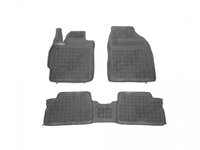 Set covorase auto din cauciuc TOYOTA AURIS (E15), 03.2007-2010, AURIS (E15), 04.2010-, COROLLA (E14/E15), 03.2007-12.2013, presuri tip tavita, negru, elastomer