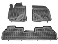 Set covorase auto din cauciuc Toyota Corolla Verso (Zer/Zze), 06.2004-03.2009, negru, presuri tip tavita, Rezaw elastomer 201418, Aftermarket