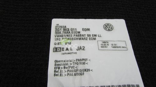 Set Covorase Mocheta VW Passat B8 Sedan Originale