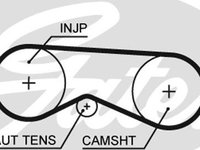 Set curea de distributie AUDI A4 Avant (8E5, B6) GATES K025557XS