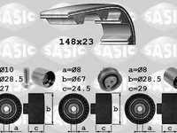 Set curea de distributie AUDI A4 Cabriolet (8H7, B6, 8HE, B7), VW TOURAN (1T1, 1T2), AUDI A3 (8P1) - SASIC 1756047