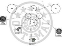 Set curea de distributie AUDI A4 limuzina (8D2, B5), AUDI A8 limuzina (4D2, 4D8), VW PASSAT limuzina (3B2) - OPTIMAL SK-1377