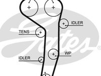 Set curea de distributie JEEP COMPASS MK49 GATES K015607XS