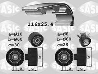 Set curea de distributie PEUGEOT 807 (E), Citroen C8 (EA_, EB_), PEUGEOT 407 limuzina (6D_) - SASIC 1750034