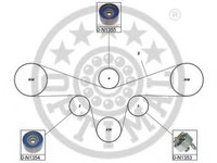 Set curea de distributie SAAB 9-5 limuzina (YS3E), SAAB 9-5 combi (YS3E), RENAULT VEL SATIS (BJ0_) - OPTIMAL SK-1611