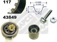 Set curea de distributie VW LUPO (6X1, 6E1), AUDI A2 (8Z0) - MAPCO 23849