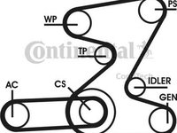 Set Curea transmisie BMW 3 cupe E46 CONTITECH 6PK2080D2