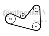 Set curea transmisie cu caneluri CITROËN C3 Pluriel (HB_) (2003 - 2016) CONTITECH 6PK1050K3