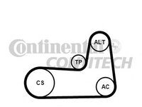 Set curea transmisie cu caneluri MITSUBISHI CARISMA (DA_), VOLVO S40 I limuzina (VS), VOLVO V40 combi (VW) - CONTITECH 5PK1125K1