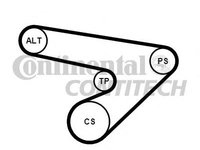 Set curea transmisie cu caneluri OPEL OMEGA B combi (21_, 22_, 23_), OPEL ASTRA F (56_, 57_), OPEL ASTRA F Cabriolet (53_B) - CONTITECH 6PK1725K1