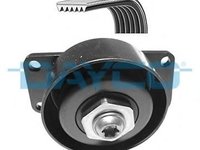 Set curea transmisie cu caneluri PEUGEOT 206 hatchback (2A/C), PEUGEOT 206 SW (2E/K), PEUGEOT 206 limuzina - DAYCO KPV107