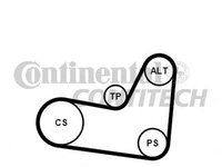 Set curea transmisie cu caneluri SEAT CORDOBA limuzina (6K1, 6K2), VW POLO (6N1), VW GOLF Mk III (1H1) - CONTITECH 6PK1070K2