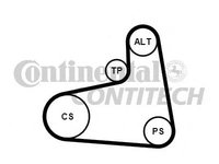 Set curea transmisie cu caneluri VW POLO limuzina (6KV2), AUDI A3 (8L1), SKODA OCTAVIA (1U2) - CONTITECH 6PK906K3