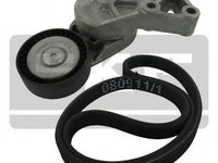 Set curea transmisie cu caneluri VW TRANSPORTER / CARAVELLE Mk V bus (7HB, 7HJ, 7EB, 7EJ, 7EF, 7 (2003 - 2020) SKF VKMA 31001