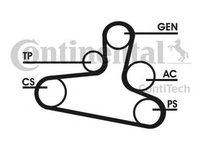 Set Curea transmisie FORD GALAXY WGR CONTITECH 6DPK1195D1