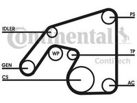 Set Curea transmisie MERCEDES-BENZ C-CLASS cupe CL203 CONTITECH 6PK2390D1