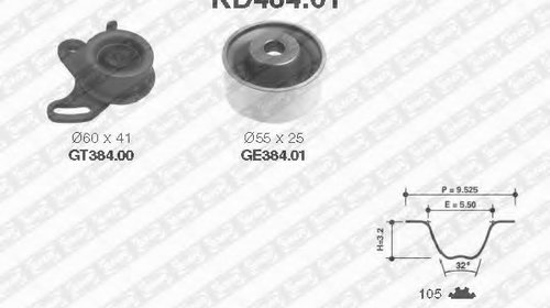 Set curele KD484 01 SNR pentru Hyundai Avante
