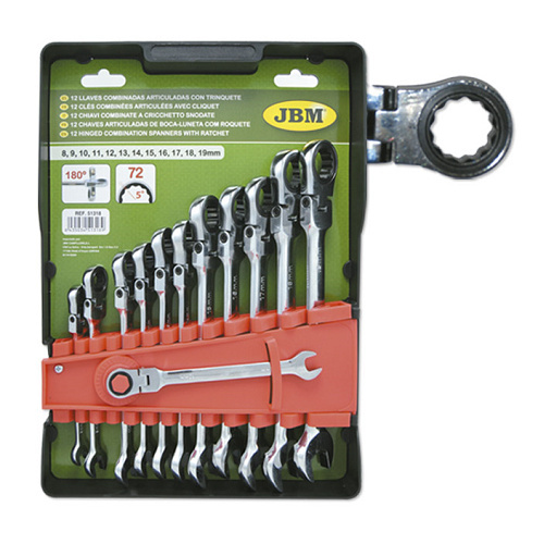 SET DE 12 Cheie COMBINATE FLEXIBILE CU CLICHET JBM