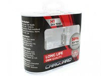 Set de 2 becuri Halogen 24V - H1, 70W, +50% Intensitate - LONG LIFE - CARGUARD