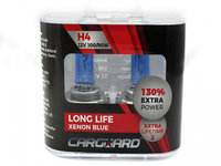 Set de 2 becuri Halogen H4, 100W +130% Intensitate - LONG LIFE - CARGUARD BHA033