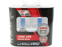 Set de 2 becuri Halogen H7 100 Intensitate - LONG LIFE - CARGUARD BHA024 CARGUARD