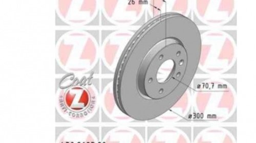 Set disc frana fata Opel Astra J J67 Zimmerma