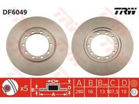 Set discuri Ford Transit MK6 DF6049 ( LICHIDARE DE STOC)