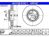 Set discuri frana fata ATE, Renault Scenic I Multi-Scop Vehicul (Mpv), 08.1999-07.10, Fata, puntea fata, Sistem de franare : hidraulic