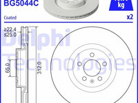 Set discuri frana fata DELPHI, Audi A1 Sportback (Gba), 07.2018-, Fata, puntea fata