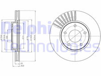 Set discuri frana fata DELPHI, Nissan Juke (F15), 06.2010-, Pulsar Liftback (C13), 08.12-, Fata, puntea fata