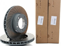 Set Discuri Frana Fata Perforate Oe Porsche Cayman 981 2013→ 2.7 265/275 PS 98135140101 + 98135140201