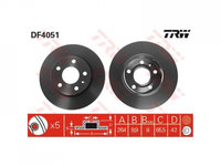 Set discuri frana Opel Astra H TRW