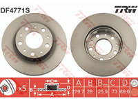 Set Discuri frana Peugeot Boxer / Citroen Jumper / Fiat Ducato DF4771S ( LICHIDARE DE STOC)