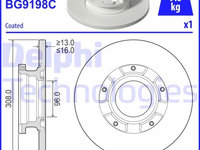 Set discuri frana spate DELPHI, Ford Transit Custom V362 Bus (F3), 04.12-, Transit V363, 08.2013-, spate, puntea spate