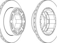 Set discuri frana spate ferodo r290 pt renault master 2,mascott