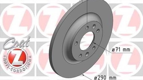 Set discuri frana spate r290mm gama zimmerman