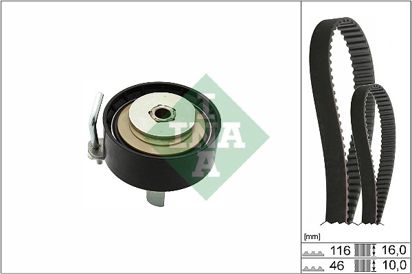 Set distributie curea INA FORD C-MAX II (DXA/CB7, 