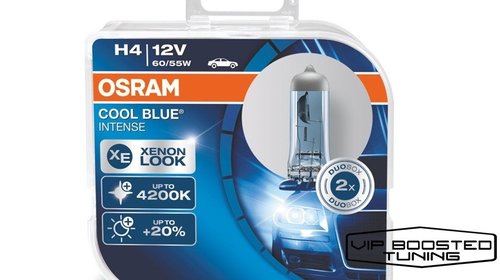 Set doua becuri halogen H4 OSRAM Cool Blue In
