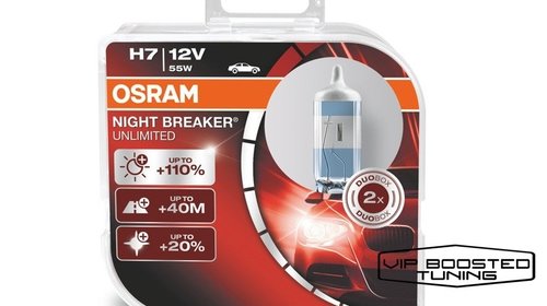 Set doua becuri halogen H7 OSRAM Night Breake