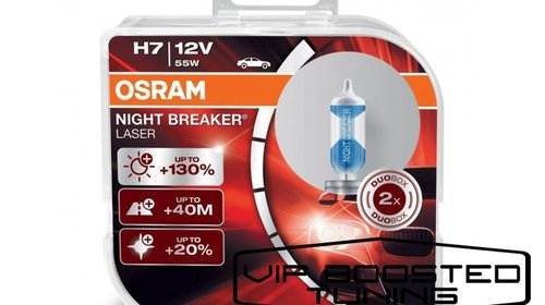 Set doua becuri halogen H7 OSRAM Night Breaker Laser