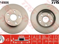 Set doua discuri frana fata Trw pt toyota pirus 2003-2009