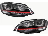 Set Faruri Dreapta + Stanga Am Volkswagen Golf 7 2012→ 3D LED R20 GTI Design HLVWG7GTILED