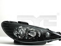 Set faruri principale PEUGEOT 206 hatchback (2A/C), PEUGEOT 206 CC (2D), PEUGEOT 206 SW (2E/K) - TYC 20-6155-15-20