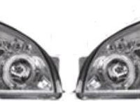 Set faruri tuning Hyundai Tucson (JM) 06.2004-10.2009 BestAutoVest partea Dreapta/ Stanga tip bec H1+H1 cu lumina pozitie fibra , angel eyes, argintiu