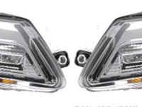 Set faruri tuning VW Passat Sedan+Combi (B6 (3C)) 01.2005-07.2010 BestAutoVest partea Dreapta+Stanga daytime running light, tip bec H9, transparent-silver, manual,