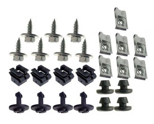Set fixare scut protectie sub motor A4 (B5/B6/B7), 11.1994-2008, Seat Exeo 2008-2013, Skoda Superb 2002-2008, Vw Passat (B5), 09.1996-01.2005, fixare scut sub motor